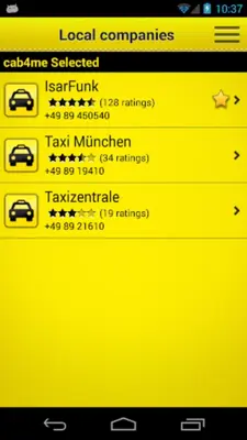 cab4me android App screenshot 2